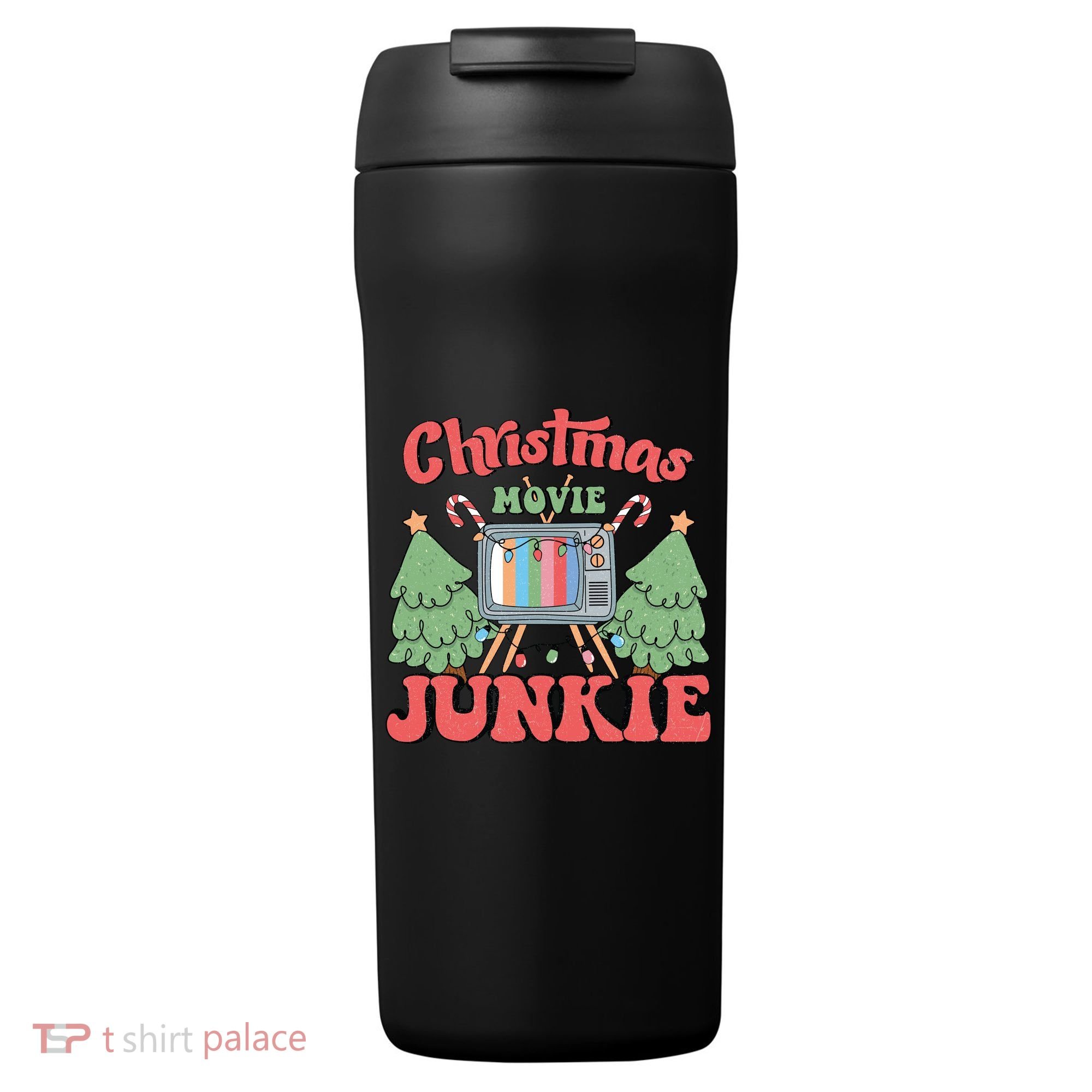 Christmas Movie Junkie 24oz Duet Stainless Steel Tumbler