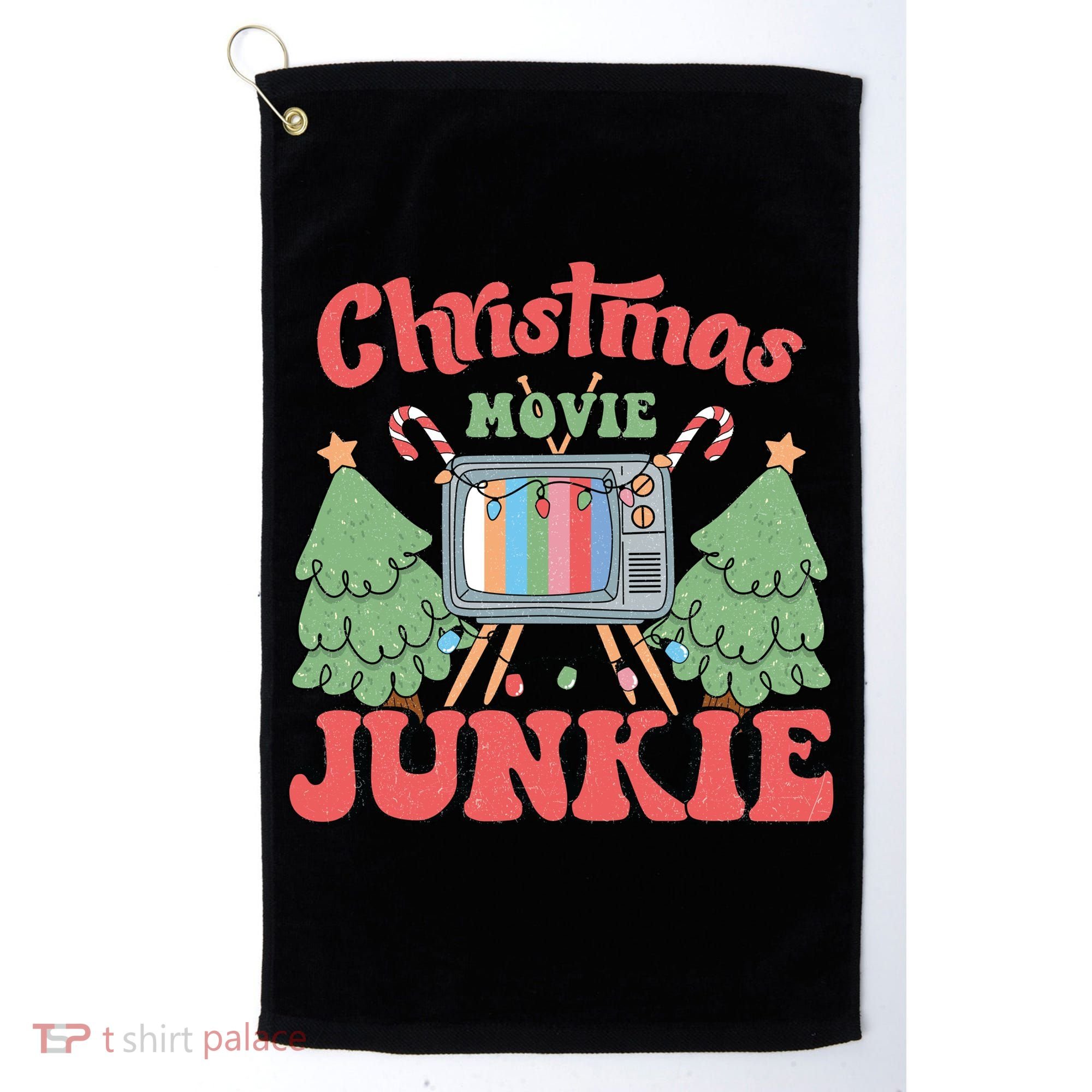 Christmas Movie Junkie Golf Towel