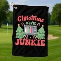 Christmas Movie Junkie Golf Towel thumb 1