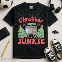 Christmas Movie Junkie Kids Tie-Dye T-Shirt thumb 2