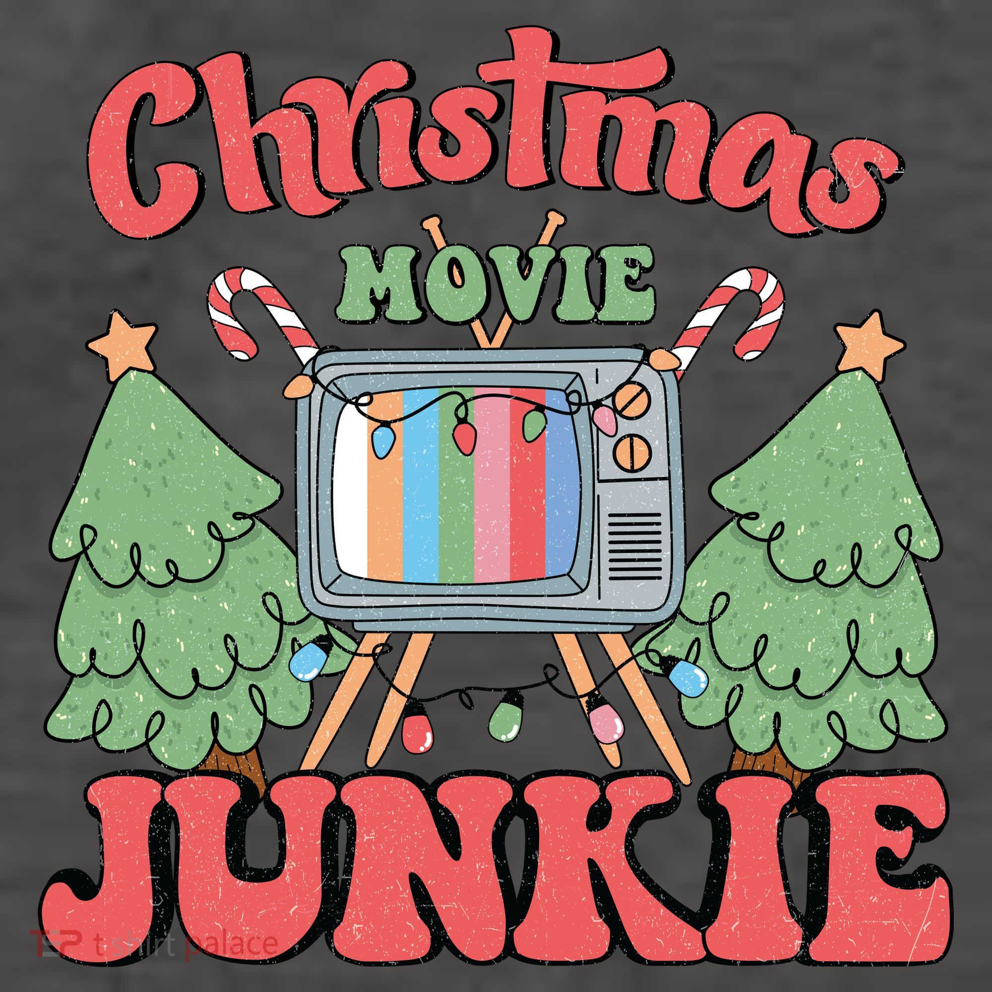Christmas Movie Junkie Vector Backpack