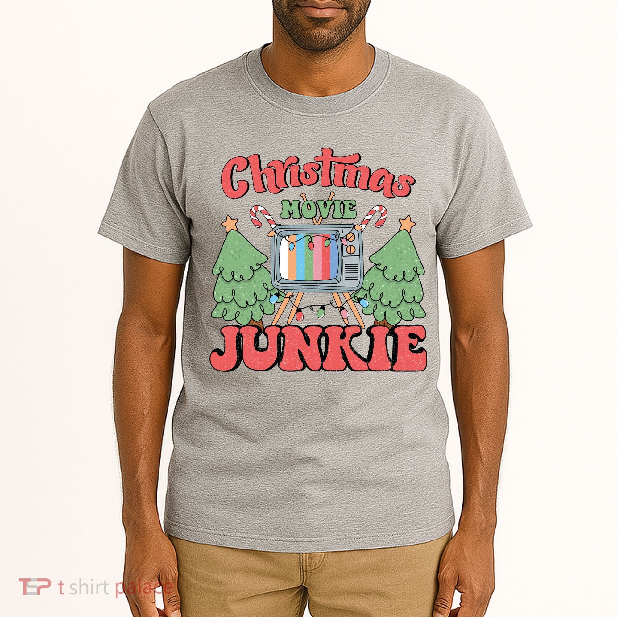 Christmas Movie Junkie Tall T-Shirt