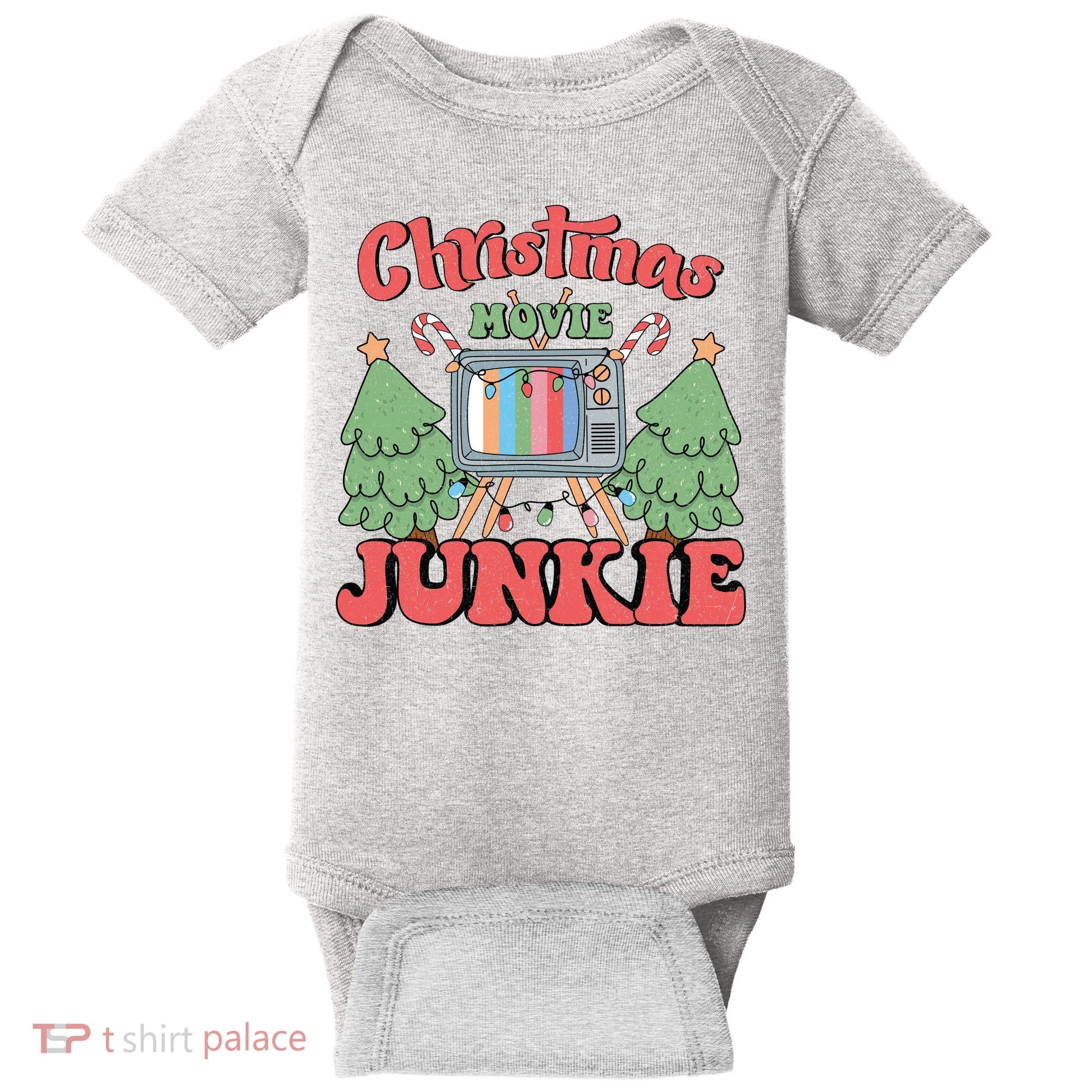 Christmas Movie Junkie Baby Bodysuit