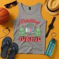 Christmas Movie Junkie Tank Top thumb 4