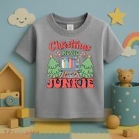 Christmas Movie Junkie Toddler T-Shirt thumb 3
