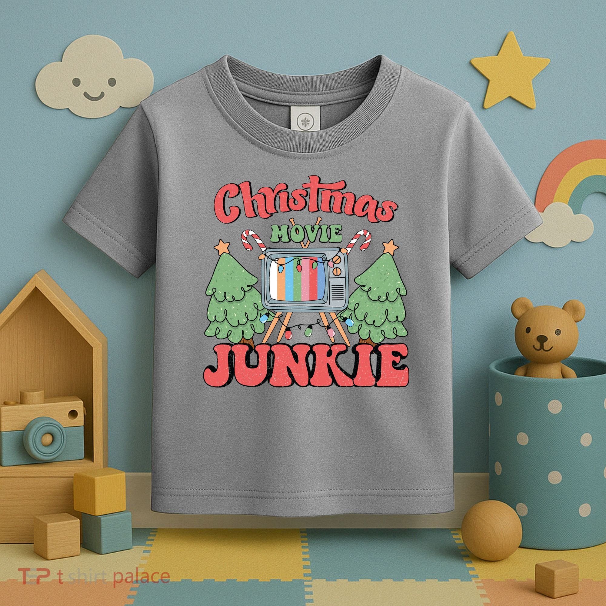 Christmas Movie Junkie Toddler T-Shirt