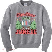 Christmas Movie Junkie Kids Sweatshirt thumb 0