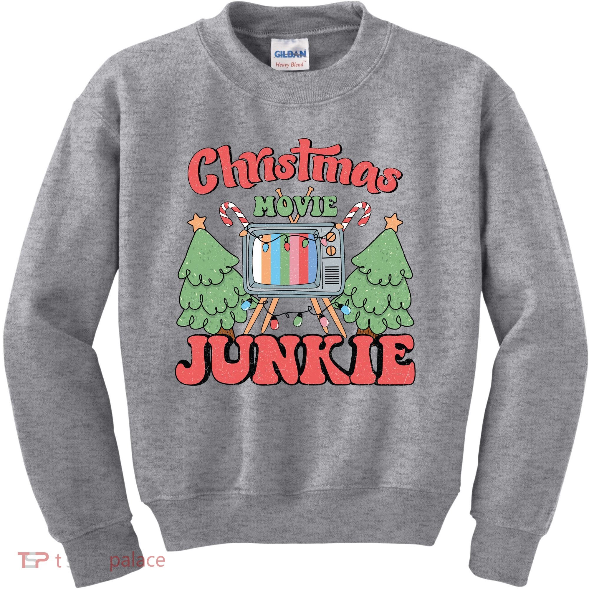 Christmas Movie Junkie Kids Sweatshirt