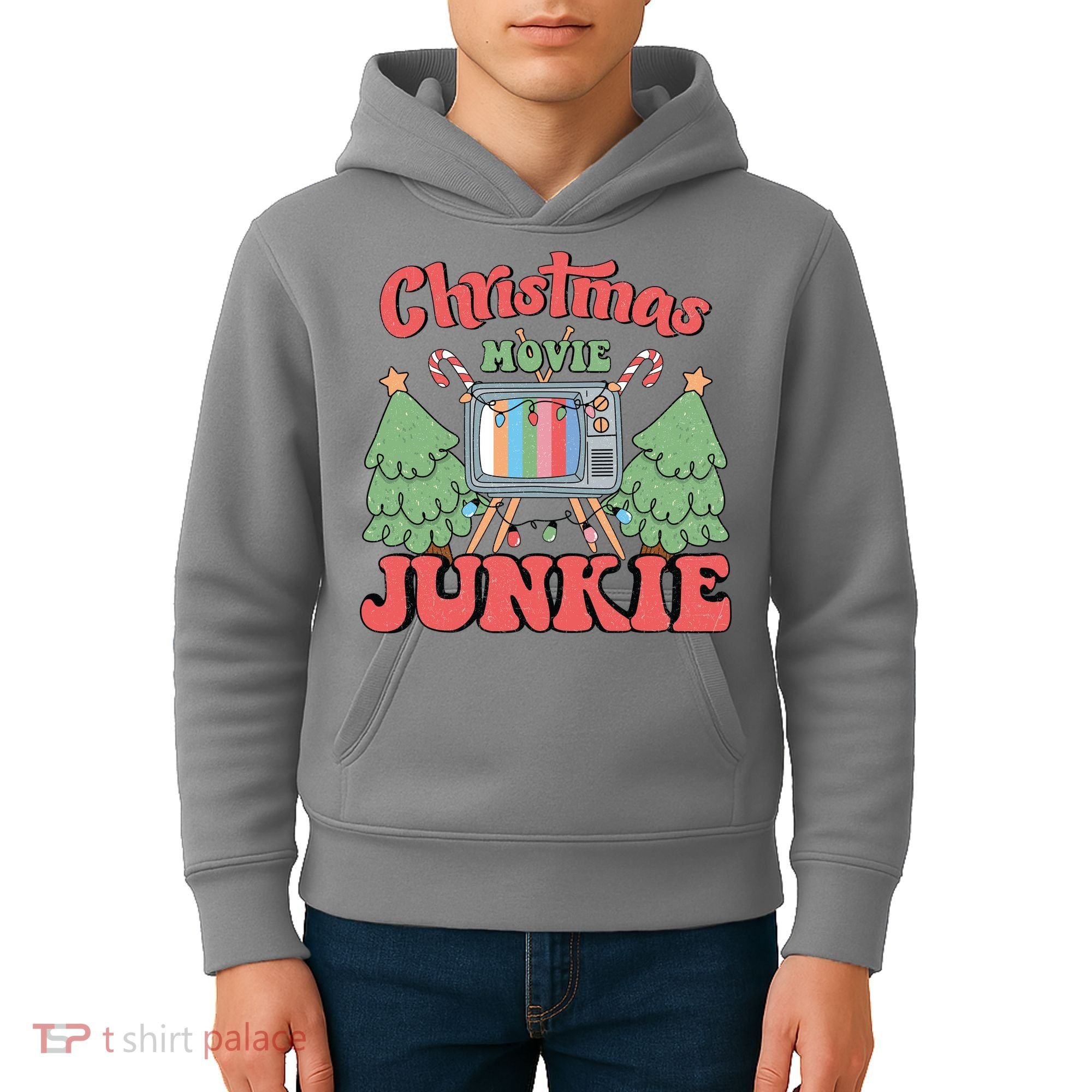 Christmas Movie Junkie Kids Hoodie