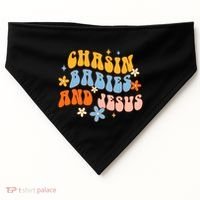 Christian Mom Jesus God Religious Chasin And Jesus Gift USA-Made Doggie Bandana thumb 0