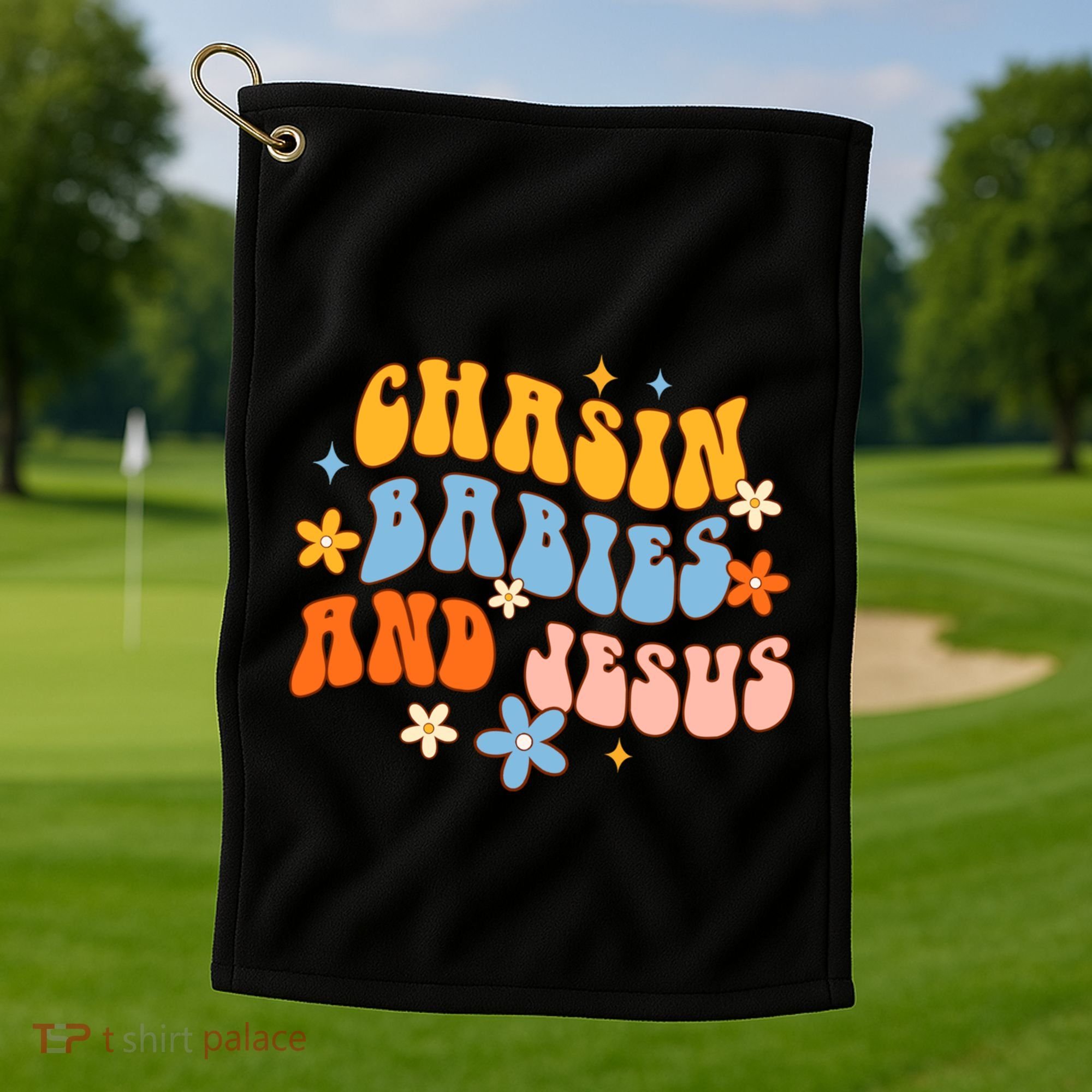 Christian Mom Jesus God Religious Chasin And Jesus Gift Golf Towel