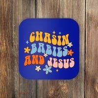 Christian Mom Jesus God Religious Chasin And Jesus Gift Coaster thumb 0