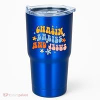 Christian Mom Jesus God Religious Chasin And Jesus Gift Tumbler thumb 0