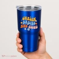 Christian Mom Jesus God Religious Chasin And Jesus Gift Tumbler thumb 2