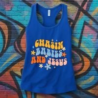 Christian Mom Jesus God Religious Chasin And Jesus Gift Women's Tank Top thumb 3