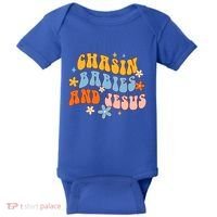 Christian Mom Jesus God Religious Chasin And Jesus Gift Baby Bodysuit thumb 0