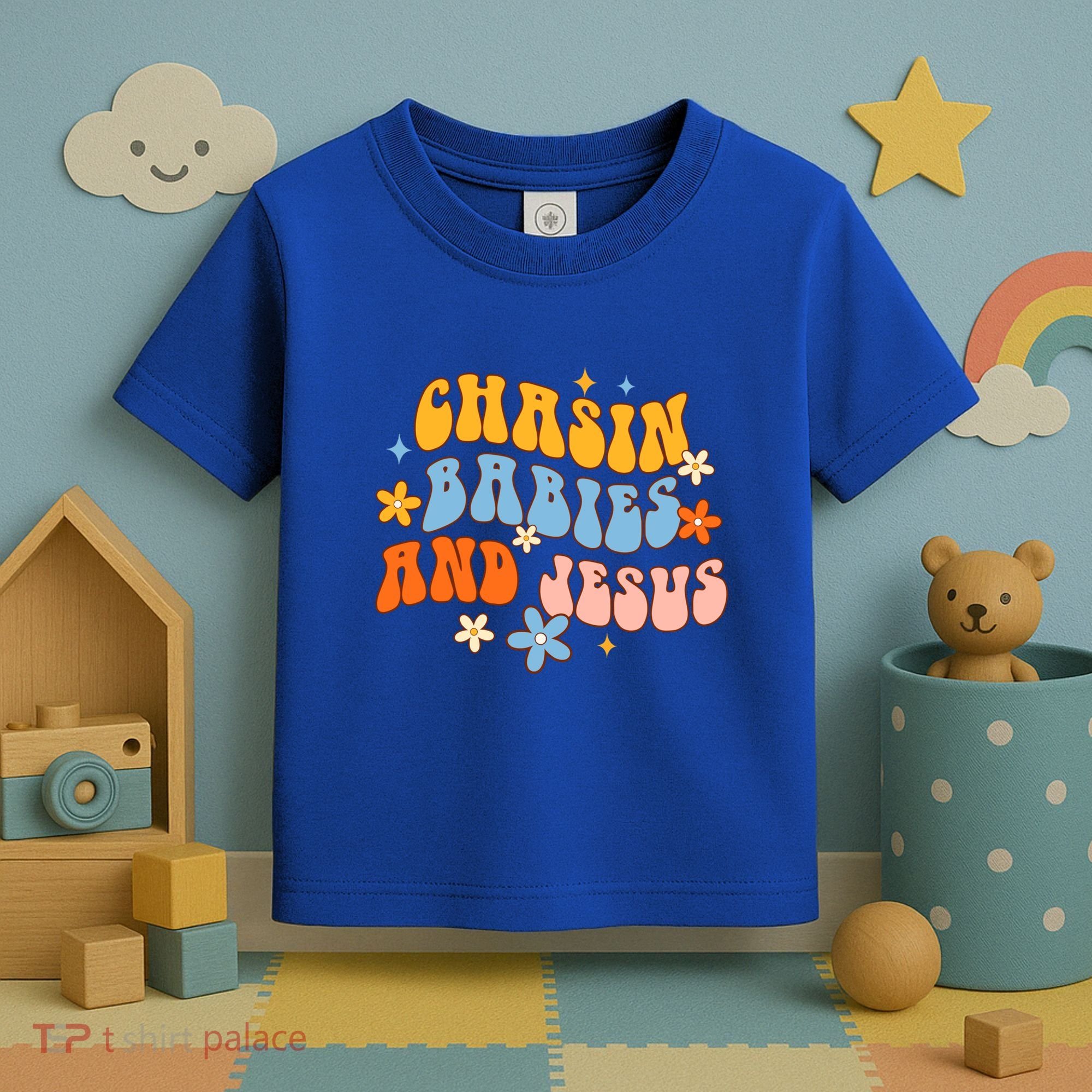 Christian Mom Jesus God Religious Chasin And Jesus Gift Toddler T-Shirt