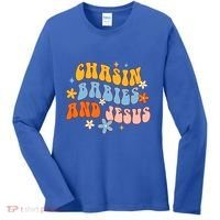 Christian Mom Jesus God Religious Chasin And Jesus Gift Women's Long Sleeve Shirt thumb 0