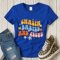 Christian Mom Jesus God Religious Chasin And Jesus Gift Women's T-Shirt thumb 3