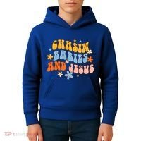 Christian Mom Jesus God Religious Chasin And Jesus Gift Kids Hoodie thumb 4