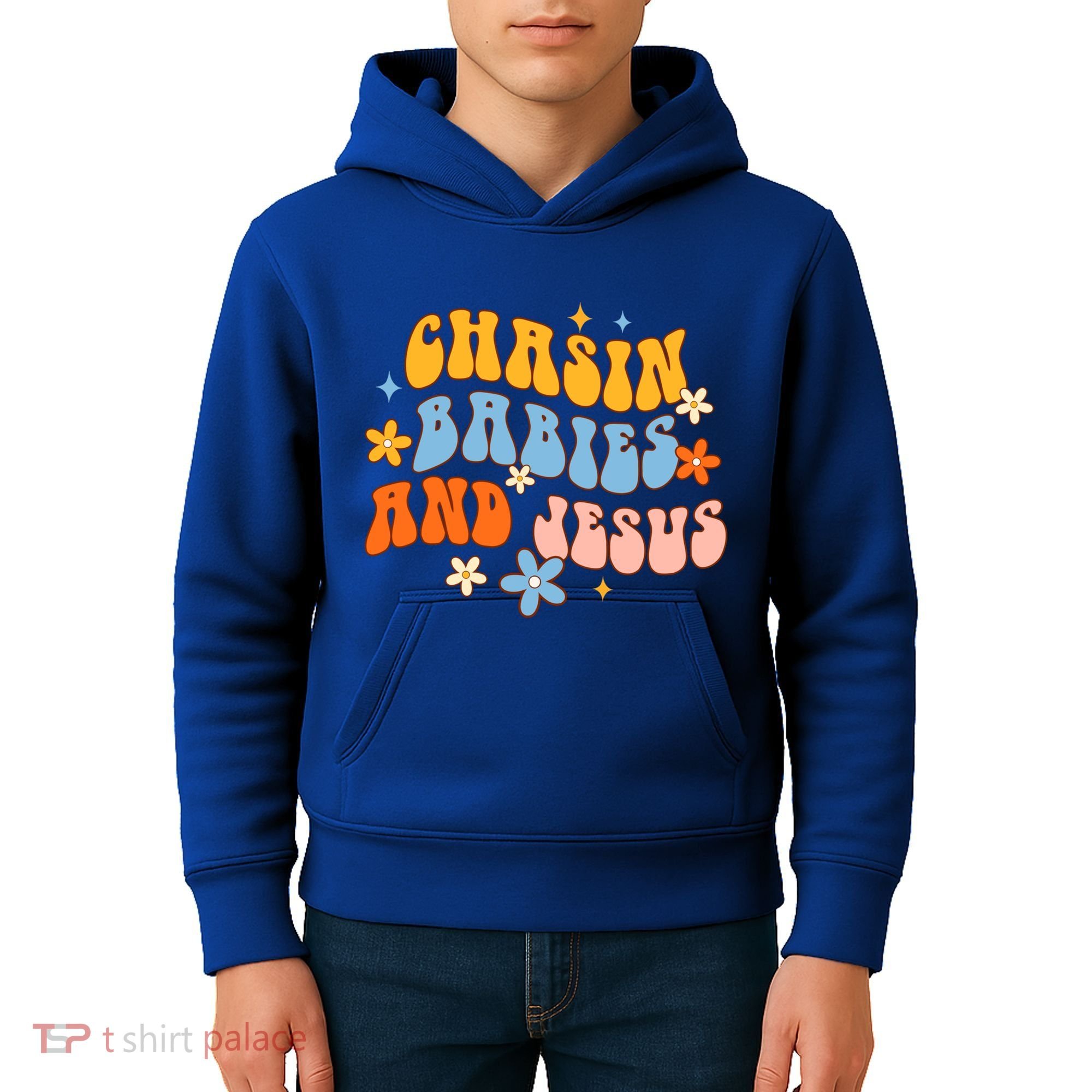 Christian Mom Jesus God Religious Chasin And Jesus Gift Kids Hoodie