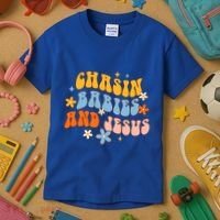 Christian Mom Jesus God Religious Chasin And Jesus Gift Kids T-Shirt thumb 3
