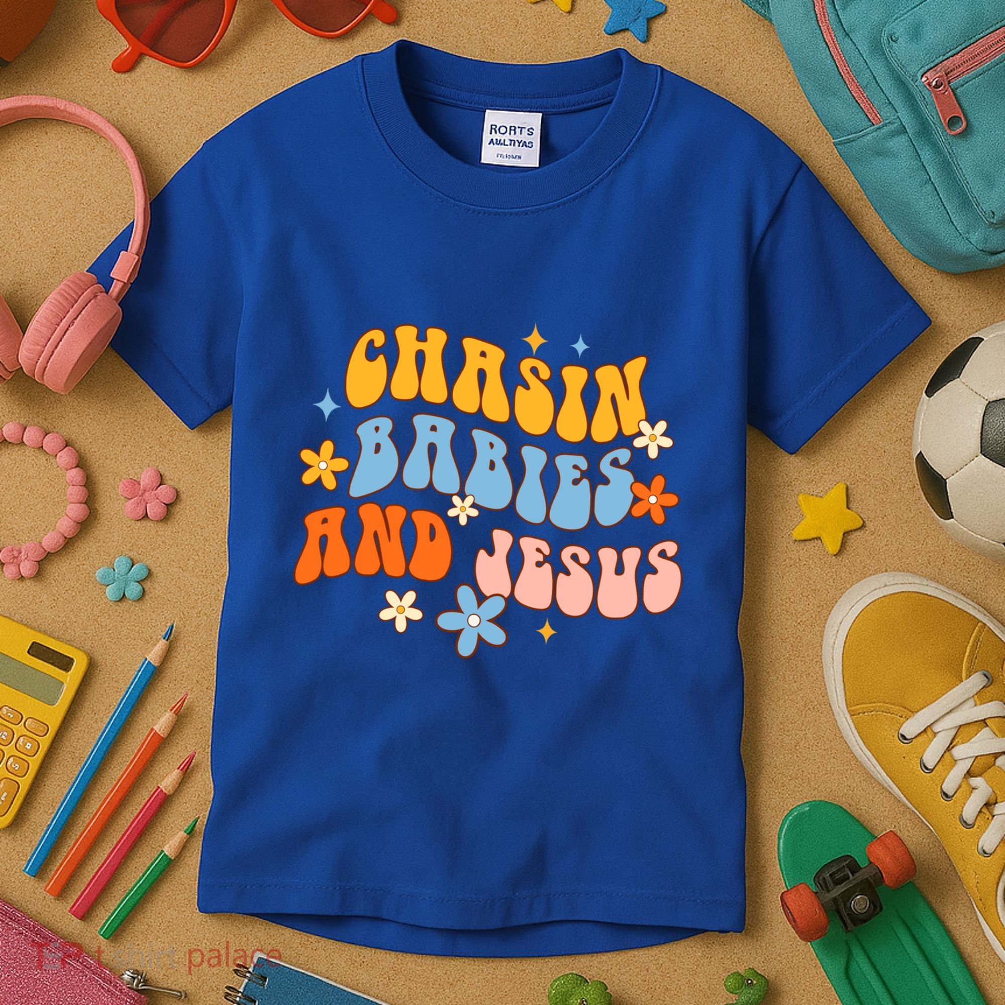 Christian Mom Jesus God Religious Chasin And Jesus Gift Kids T-Shirt