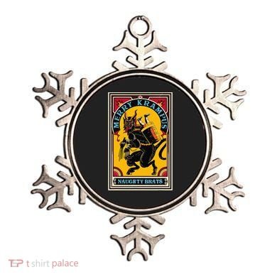 Christmas Merry Krampus Naughty Brats Circus Poster Style  Ornament