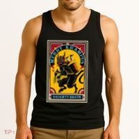 Christmas Merry Krampus Naughty Brats Circus Poster Style  Tank Top thumb 3