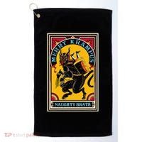 Christmas Merry Krampus Naughty Brats Circus Poster Style  Golf Towel thumb 0