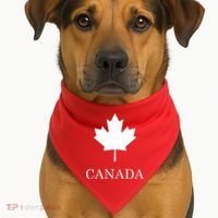 Canada Maple Leaf Canadian Flag USA-Made Doggie Bandana thumb 1