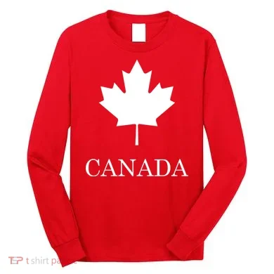 Canada Maple Leaf Canadian Flag Long Sleeve Shirt