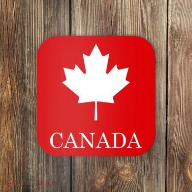 Canada Maple Leaf Canadian Flag Coaster