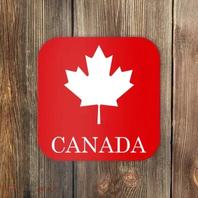 Canada Maple Leaf Canadian Flag Coaster