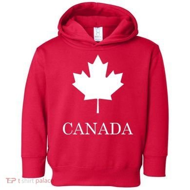 Canada Maple Leaf Canadian Flag Toddler Hoodie