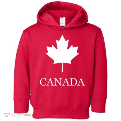 Canada Maple Leaf Canadian Flag Toddler Hoodie