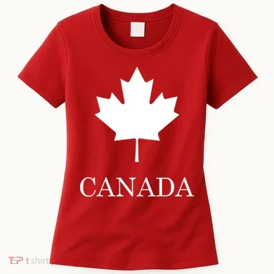 Canada Maple Leaf Canadian Flag Women's T-Shirt