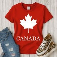 Canada Maple Leaf Canadian Flag Women's T-Shirt thumb 3