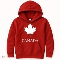 Canada Maple Leaf Canadian Flag Kids Hoodie thumb 0