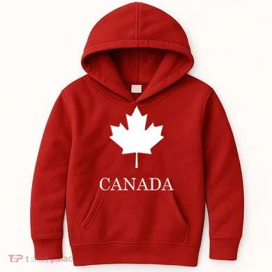 Canada Maple Leaf Canadian Flag Kids Hoodie