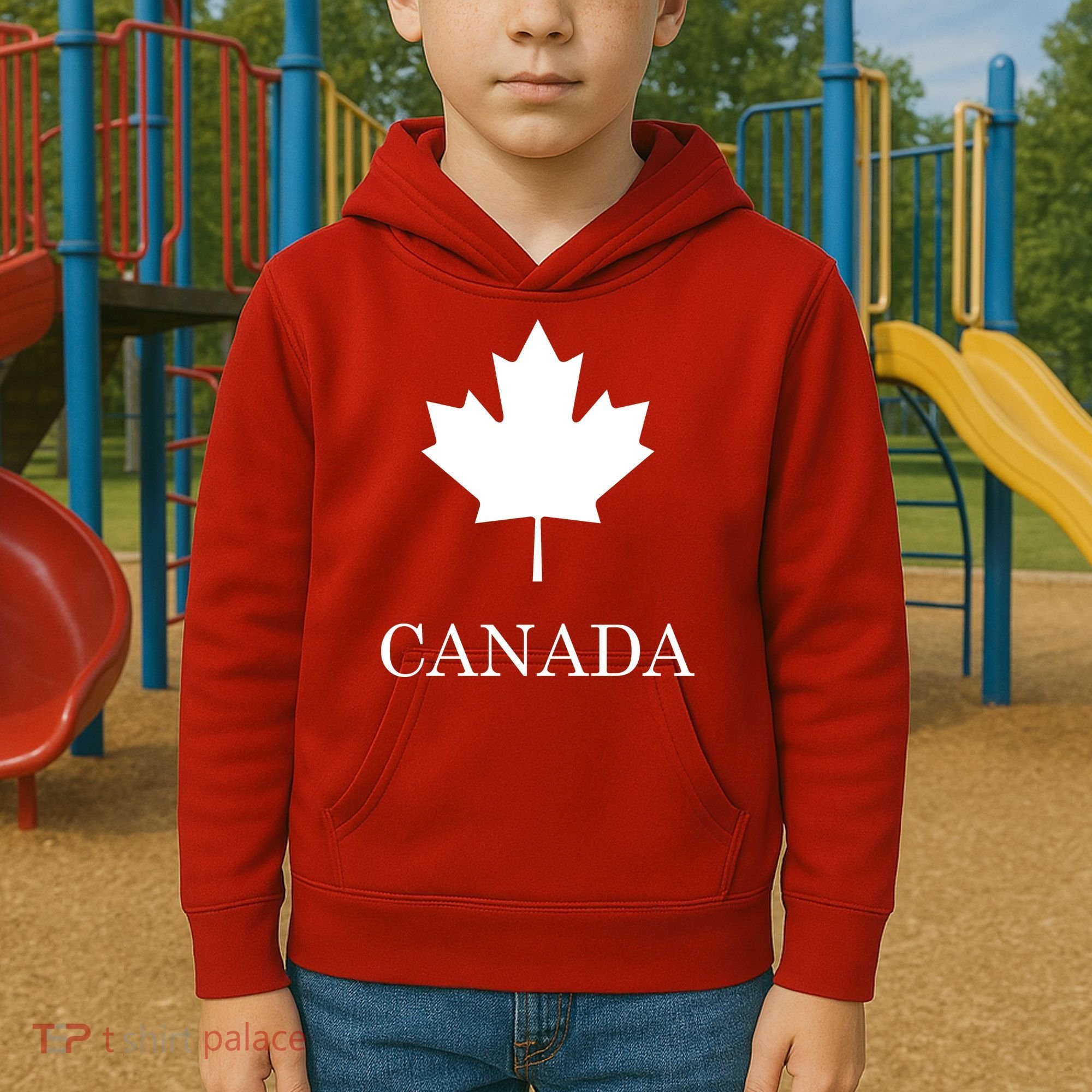 Canada Maple Leaf Canadian Flag Kids Hoodie