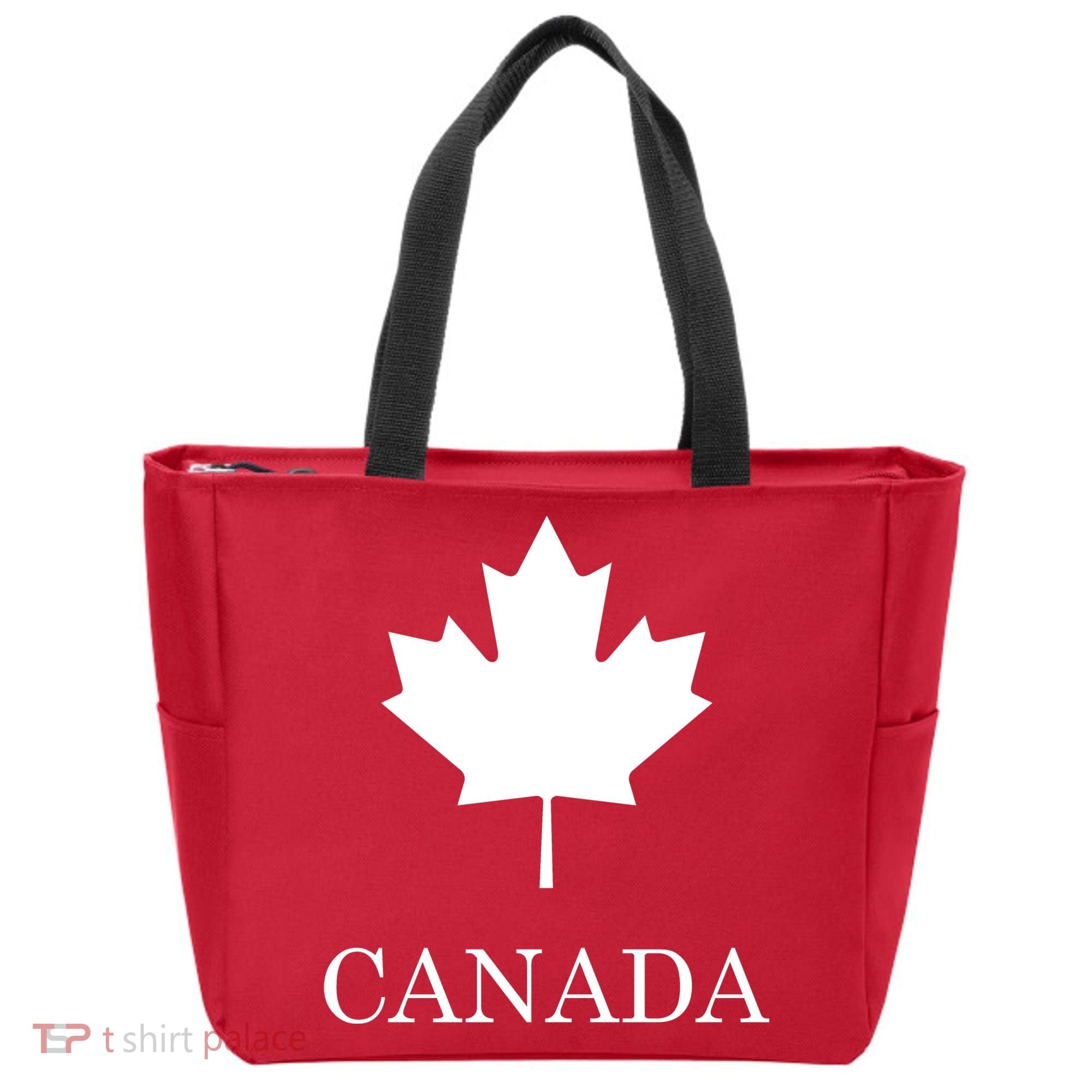 Canada Maple Leaf Canadian Flag Tote Bag