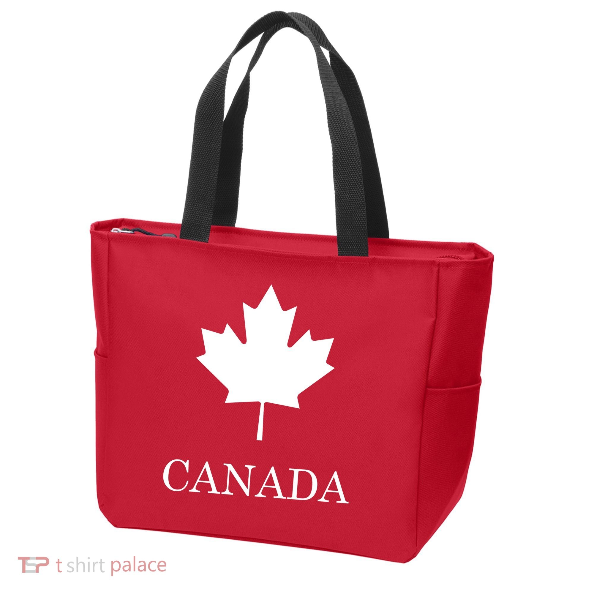 Canada Maple Leaf Canadian Flag Tote Bag
