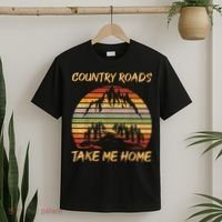 Country Music Lovers Vintage Country Roads Take Me Home T-Shirt thumb 2
