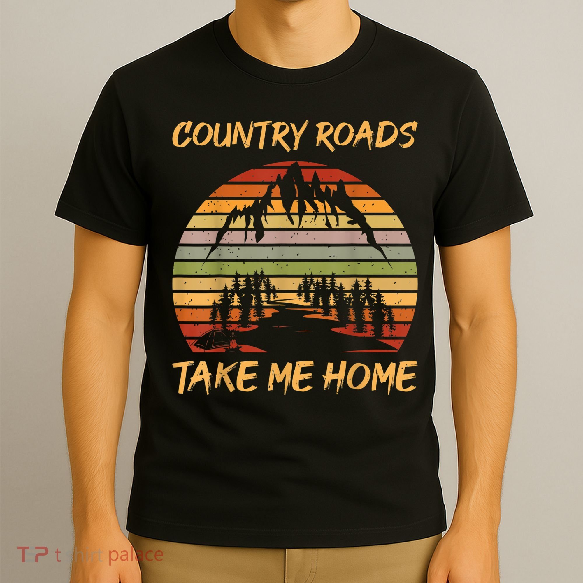 Country Music Lovers Vintage Country Roads Take Me Home T-Shirt