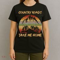 Country Music Lovers Vintage Country Roads Take Me Home T-Shirt thumb 4