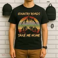 Country Music Lovers Vintage Country Roads Take Me Home T-Shirt thumb 6