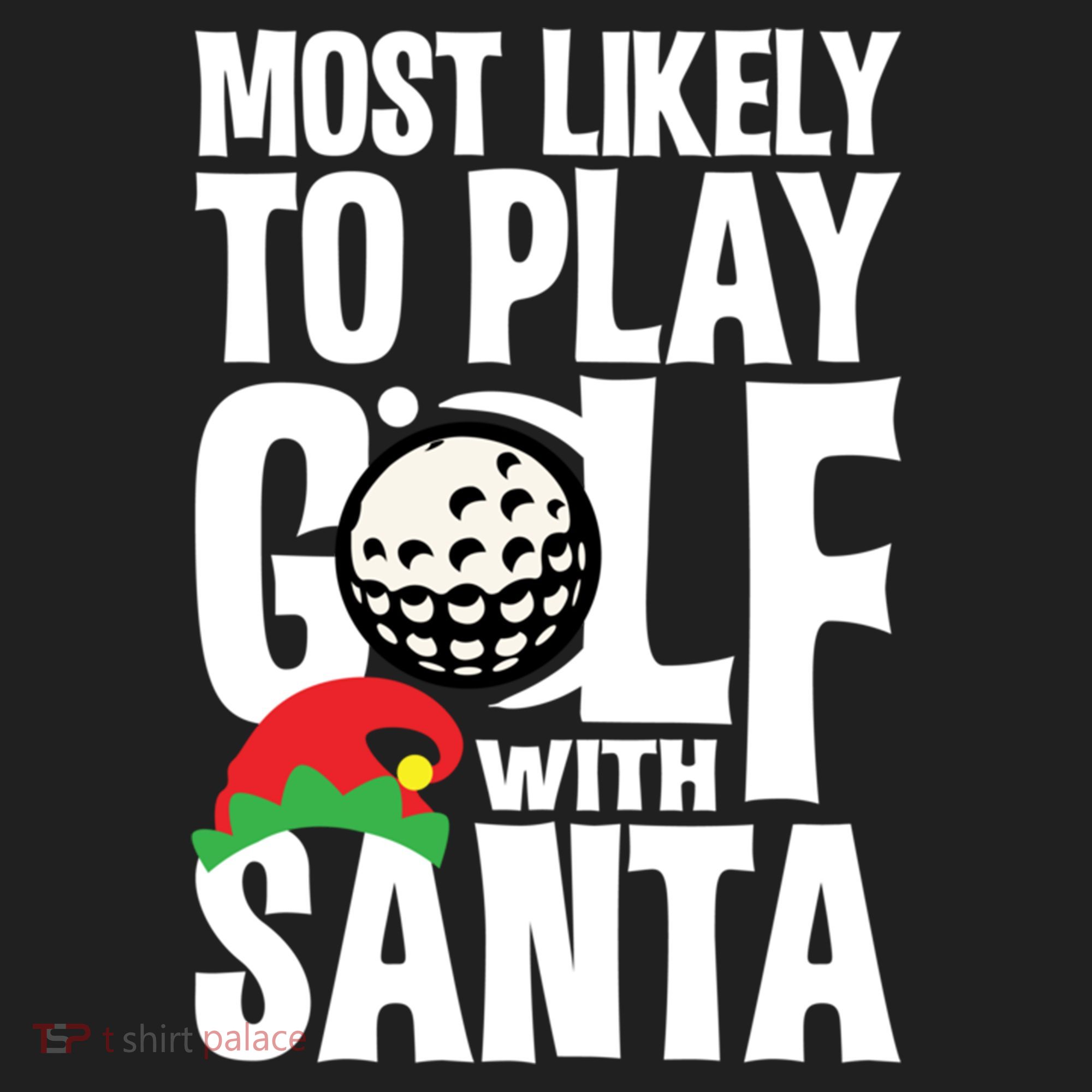 Christmas Most Likely To Play Golf With Santa Golfer Xmas Gift Beanie
