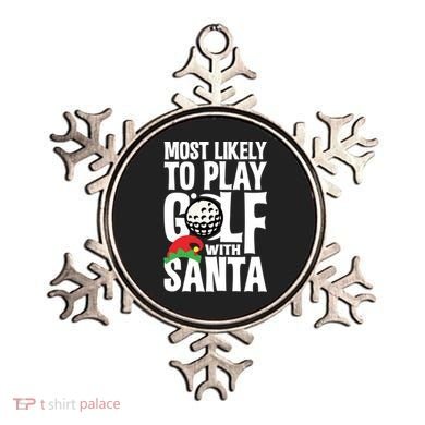 Christmas Most Likely To Play Golf With Santa Golfer Xmas Gift Ornament