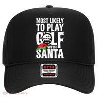 Christmas Most Likely To Play Golf With Santa Golfer Xmas Gift Hat thumb 0